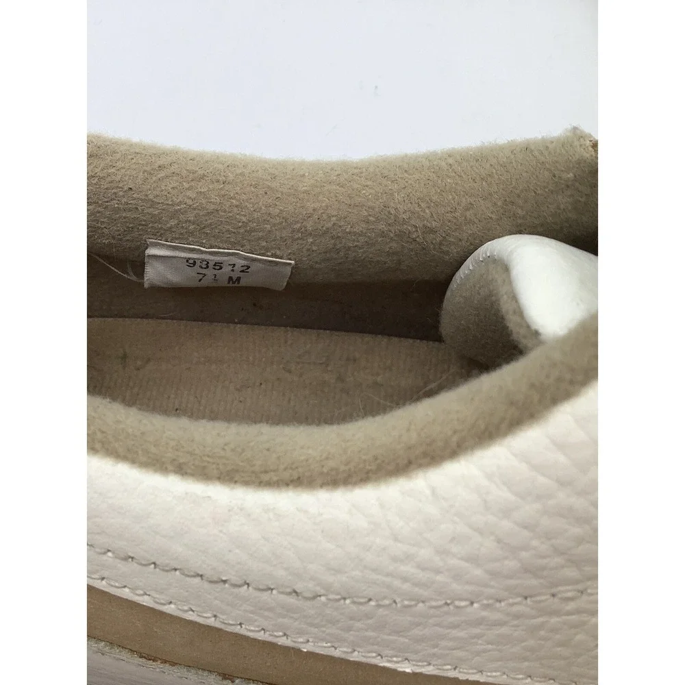 Footjoy Golf Shoes 98512 Ladies 7.5 M‎ White Tan Stripe Leather Pebble Womens
